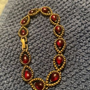 Vintage red beaded bracelet